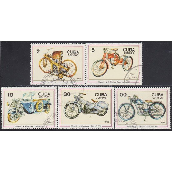 Cuba 2635/39 1985 Motocicletas retrospectivas usados Cuba 2635/39 1985 Motocicletas retrospectivas usados