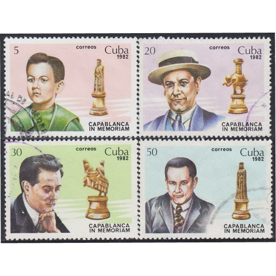 Cuba 2409/12 1982 José Raúl Capablanca usados Cuba 2409/12 1982 José Raúl Capablanca usados