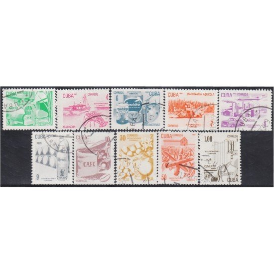 Cuba 2336/45 Exportaciones Cubanas Café Ron Puros usados