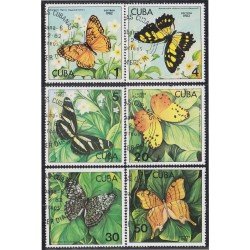 Cuba 2330/35 Mariposas Butterflies usados Cuba 2330/35 Mariposas Butterflies usados