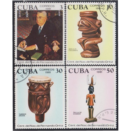 Cuba 2310/13 Centenario del nacimiento de Fernando Ortíz usados