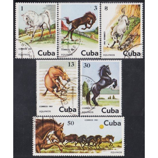 Cuba 2288/93 Caballos Horses usados Cuba 2288/93 Caballos Horses usados