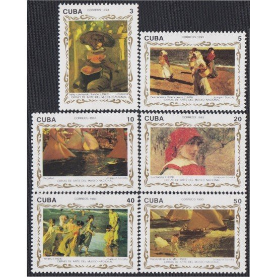 Cuba 3301/06 1993 Obras de Arte del Museo Nacional MNH Cuba 3301/06 1993 Obras de Arte del Museo Nacional MNH