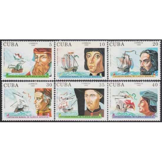 Cuba 3232/37 1992 Conquistadores españoles MNH Cuba 3232/37 1992 Conquistadores españoles MNH