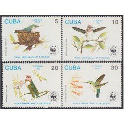 Cuba 3224/27 1992 Fauna en extinción pájaros birds MNH Cuba 3224/27 1992 Fauna en extinción pájaros birds MNH