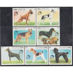 Cuba 3190/96 1992 Perros de raza dogs MNH Cuba 3190/96 1992 Perros de raza dogs MNH