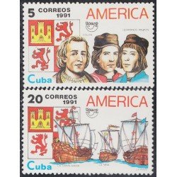 Cuba 3153CD 1991 América UPAEP Colón Los hermanos Pinzón Caravelas MNH Cuba 3153CD 1991 América UPAEP Colón Los hermanos Pinzón Caravelas MNH