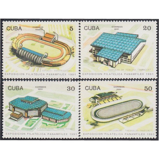 Cuba 3144/47 1991 Exposición Filatélica Panamfilex 91 MNH Cuba 3144/47 1991 Exposición Filatélica Panamfilex 91 MNH