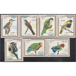 Cuba 3133/39 1991 Aves autóctonas Birds MNH