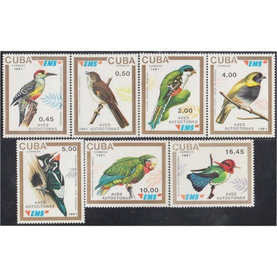 Cuba 3133/39 1991 Aves autóctonas Birds MNH Cuba 3133/39 1991 Aves autóctonas Birds MNH