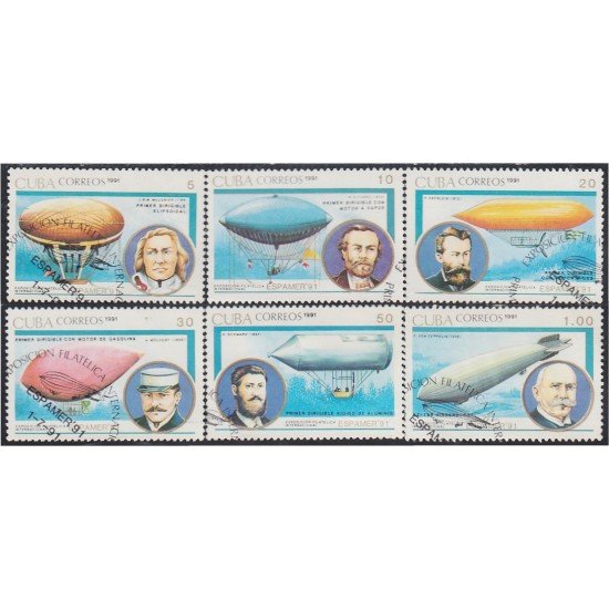 Cuba 3127/32 1991 Primeros dirigibles usados Cuba 3127/32 1991 Primeros dirigibles usados