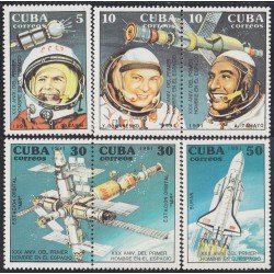 Cuba 3106/11 1991 XXX Aniversario del primer hombre en el espacio MNH
