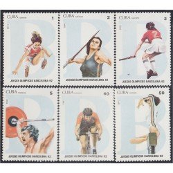 Cuba 3099/04 1991 Juegos olímpicos Barcelona 92  MNH