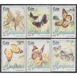 Cuba 3093/98 1991 Mariposas Butterflies MNH