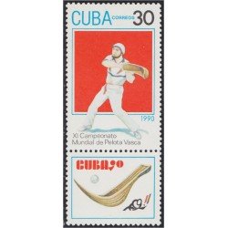 Cuba 3079 1990 XI Campeonato Mundial de pelota vasca MNH