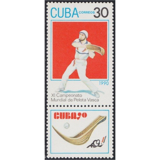 Cuba 3079 1990 XI Campeonato Mundial de pelota vasca MNH Cuba 3079 1990 XI Campeonato Mundial de pelota vasca MNH