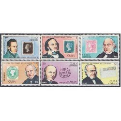 Cuba 3024/29 1990 150 Aniversario del 1º sello postal MNH