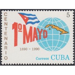 Cuba 3023 1990 1º de mayo MNH