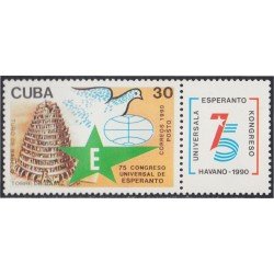 Cuba 3014 1990 75 Congreso Universal de Esperanto MNH
