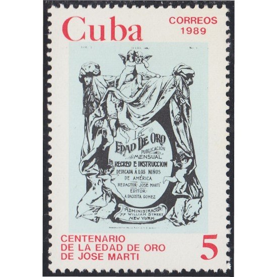 Cuba 2998 1989 Centenario de La Edad de Oro José Martí MNH Cuba 2998 1989 Centenario de La Edad de Oro José Martí MNH