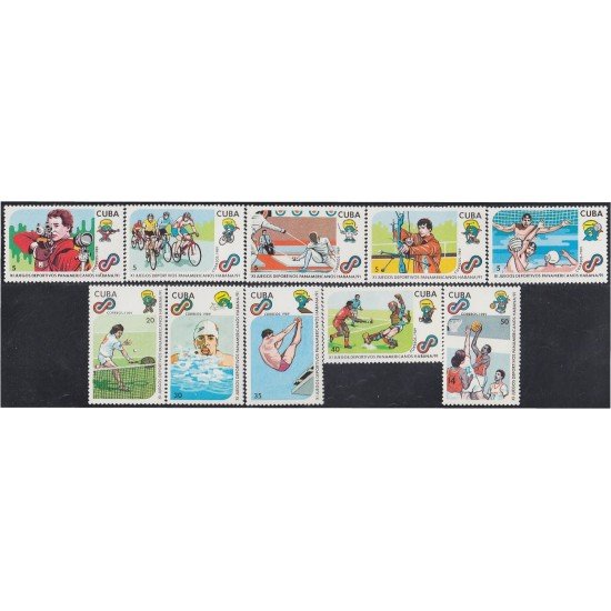 Cuba 2988/97 1989 XI Juegos deportivos Panamericanos MNH