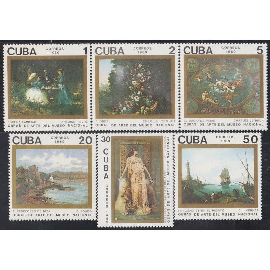 Cuba 2982/87 1989 Obras de Arte del Museo Nacional MNH