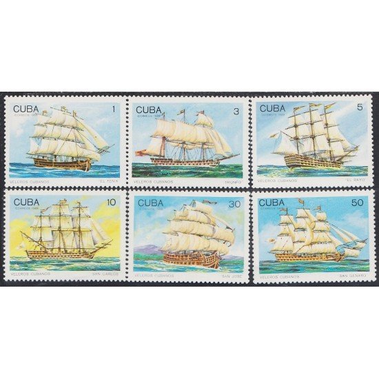 Cuba 2954/59 1989 Veleros Cubanos Barcos Boats MNH Cuba 2954/59 1989 Veleros Cubanos Barcos Boats MNH