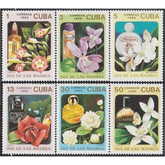 Cuba 2937/42 1989 Flores Flowers Día de las Madres MNH