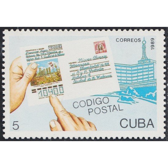 Cuba 2936 1989 Código Postal MNH Cuba 2936 1989 Código Postal MNH