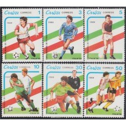 Cuba 2920/25 1989 Copa Mundial de Fútbol Italia 90 MNH Cuba 2920/25 1989 Copa Mundial de Fútbol Italia 90 MNH