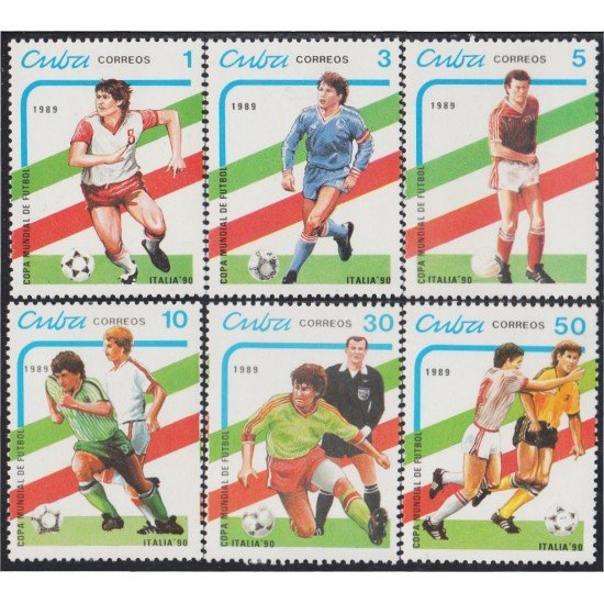 Cuba 2920/25 1989 Copa Mundial de Fútbol Italia 90 MNH Cuba 2920/25 1989 Copa Mundial de Fútbol Italia 90 MNH