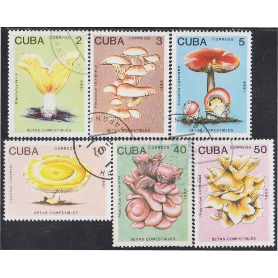 Cuba 2907/12 1989 Setas comestibles usados Cuba 2907/12 1989 Setas comestibles usados