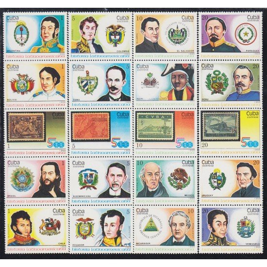 Cuba 2879/98 1988 Historia Latinoamericana MNH Cuba 2879/98 1988 Historia Latinoamericana MNH