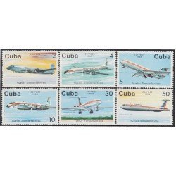 Cuba 2849/54 1988 Vuelos Transatlánticos Aviones MNH Cuba 2849/54 1988 Vuelos Transatlánticos Aviones MNH