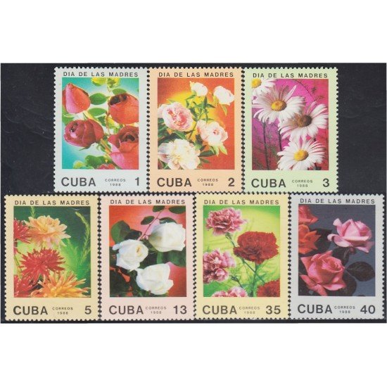 Cuba 2833/39 1988 Flores flowers Día de las Madres MNH Cuba 2833/39 1988 Flores flowers Día de las Madres MNH