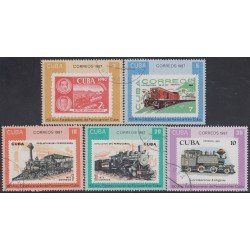Cuba 2810/15 1987 150 Aniversario del establecimiento del ferrocarril en Cuba usados Cuba 2810/15 1987 150 Aniversario del establecimiento del ferrocarril en Cuba usados