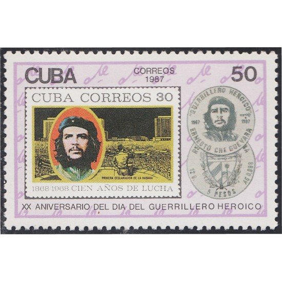 Cuba 2788 1987 XX Aniversario del día del Guerrillero Heroico MH Cuba 2788 1987 XX Aniversario del día del Guerrillero Heroico MH