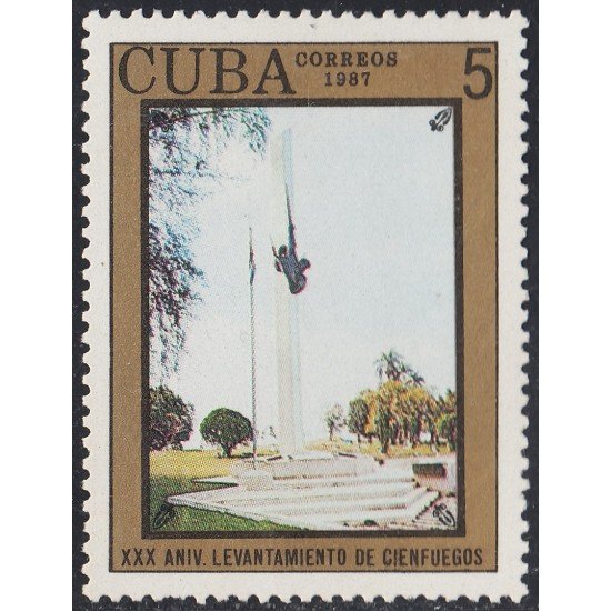 Cuba 2787 1987 XXX Aniversario del alzamiento de Cienfuegos MNH Cuba 2787 1987 XXX Aniversario del alzamiento de Cienfuegos MNH