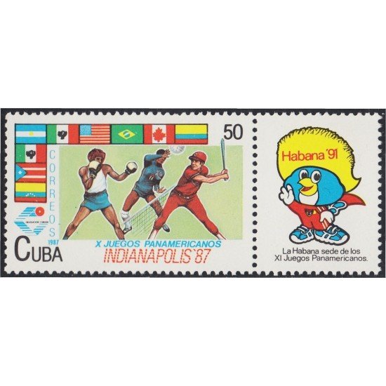 Cuba 2786 1987 X Juegos panamericanos Indianapolis 87 MNH Cuba 2786 1987 X Juegos panamericanos Indianapolis 87 MNH