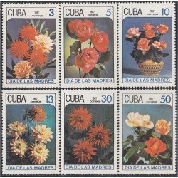 Cuba 2762/67 1987 Día de las Madres Flores flowers MNH Cuba 2762/67 1987 Día de las Madres Flores flowers MNH