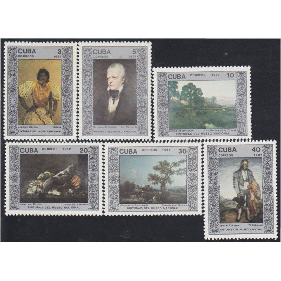 Cuba 2747/52 1987 Pinturas del Museo Nacional MNH Cuba 2747/52 1987 Pinturas del Museo Nacional MNH