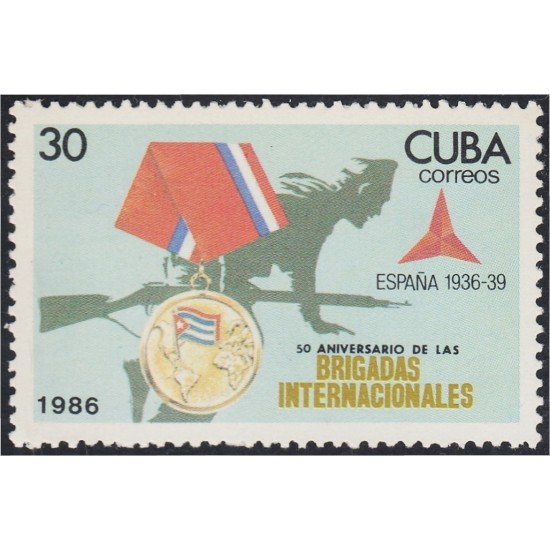 Cuba 2735 1986 50 Aniversario de las brigadas internacionales MNH Cuba 2735 1986 50 Aniversario de las brigadas internacionales MNH