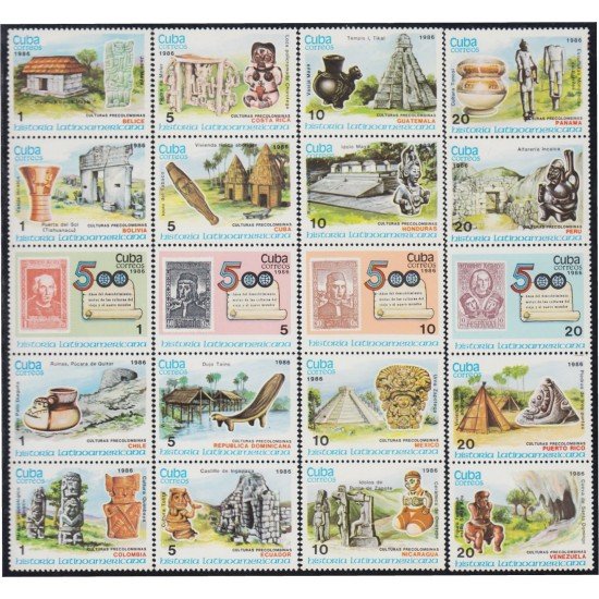 Cuba 2715/34 1986 Historia Latinoamericana MNH Cuba 2715/34 1986 Historia Latinoamericana MNH