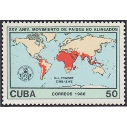 Cuba 2708 1986 XXV Aniversario del Movimiento de países no alineados MNH Cuba 2708 1986 XXV Aniversario del Movimiento de países no alineados MNH