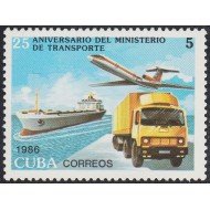Cuba 2707 1986 XXV Aniversario del Ministerio de Transporte MNH