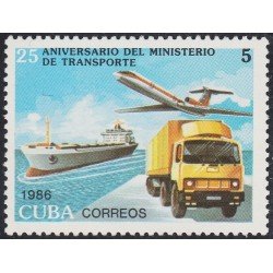 Cuba 2707 1986 XXV Aniversario del Ministerio de Transporte MNH Cuba 2707 1986 XXV Aniversario del Ministerio de Transporte MNH