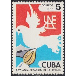 Cuba 2705 1986 XXV Aniversario de la creación de la UNEAC MNH Cuba 2705 1986 XXV Aniversario de la creación de la UNEAC MNH