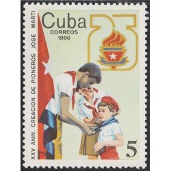 Cuba 2680 1986 XXV Aniversario de la creación de Pioneros José Martí MNH Cuba 2680 1986 XXV Aniversario de la creación de Pioneros José Martí MNH
