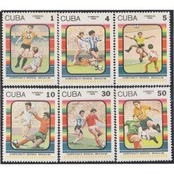 Cuba 2658/63 1986 Copa mundial de fútbol México 86 MNH Cuba 2658/63 1986 Copa mundial de fútbol México 86 MNH