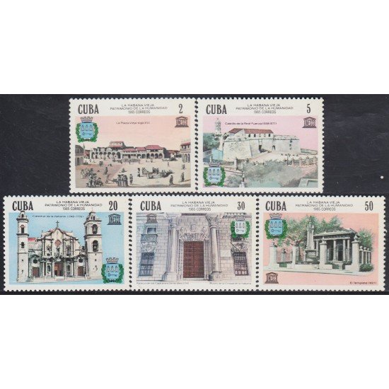 Cuba 2653/57 1985 La Habana Vieja Patrimonio de la Humanidad MNH Cuba 2653/57 1985 La Habana Vieja Patrimonio de la Humanidad MNH